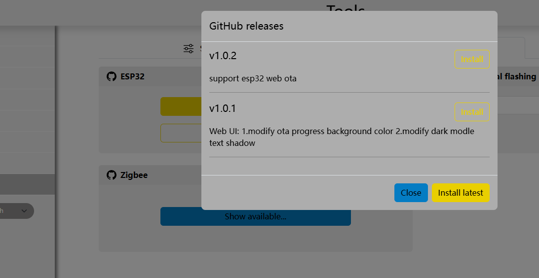 从 GitHub releases 选择版本